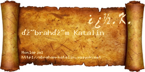 Ábrahám Katalin névjegykártya