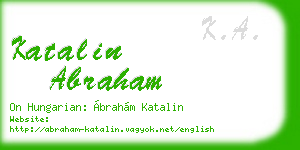 katalin abraham business card