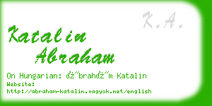 katalin abraham business card